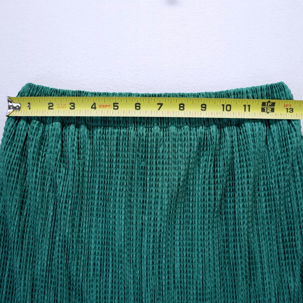 Sabina Musayev x Anthropologie Odelle Teal Pleated Plisse Tulip Hem Midi Skirt S - Picture 4 of 7